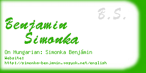 benjamin simonka business card
